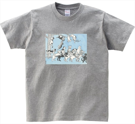 [T-shirt]Cat painting T-shirt “Cat Country Kindergarten” Kitazawa Rakuten 08