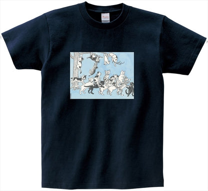 [T-shirt]Cat painting T-shirt “Cat Country Kindergarten” Kitazawa Rakuten 08