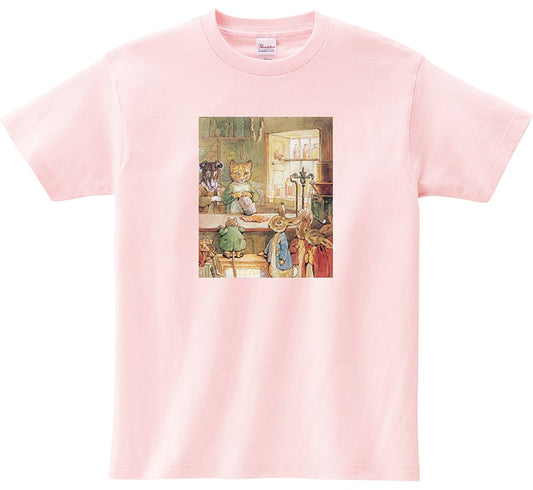 [T-shirt]Cat painting T-shirt "Bustle with guests" Beatrix Potter 11