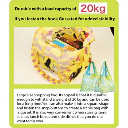 [Eco bag]  Folding eco bag Neko-chan, Neko-chan [designed by Haruko Kitamura] DESIGNERS JAPAN