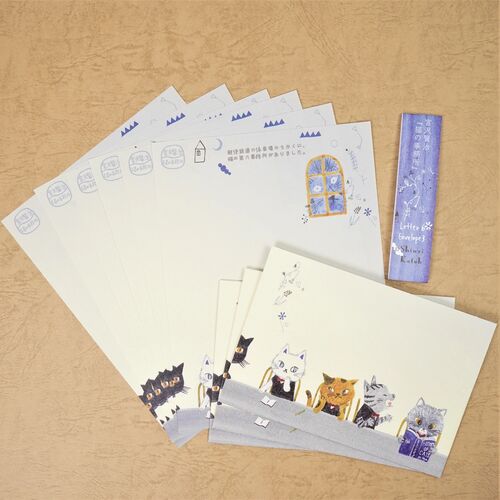 [Stationery]Letter Set | Cat Office Kenji Miyazawa [Shinzi Katoh (R)] [Made in Japan] Cat