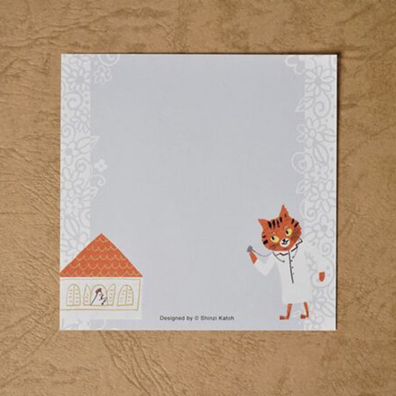 [Stationery]Block Memo | [Shinzi Katoh (R)] Cats and Birds Aesop's Fables *Set of 2