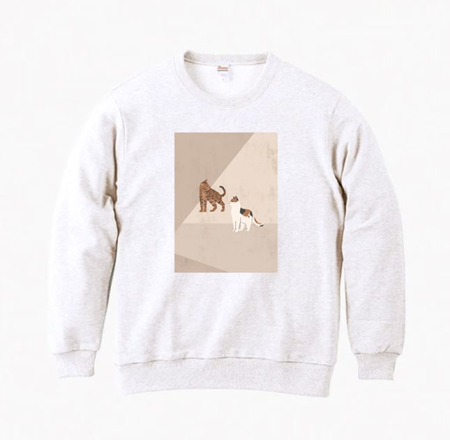 [Sweatshirt]  Cats Collection （two cats）｜8.4oz