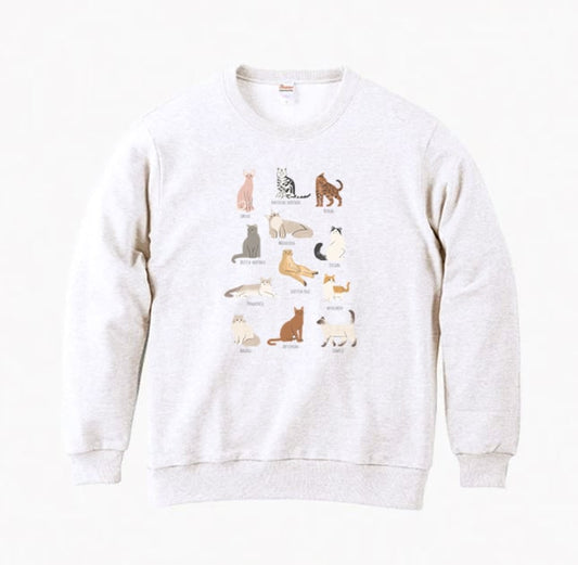 [Sweatshirt]  Cats Collection （twelve  cats）｜8.4oz