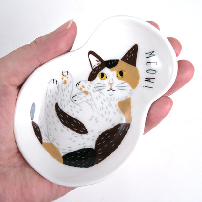 [Kitchen/household]Meow! Meow! Cat plate Mikeneko no Mii Small plate