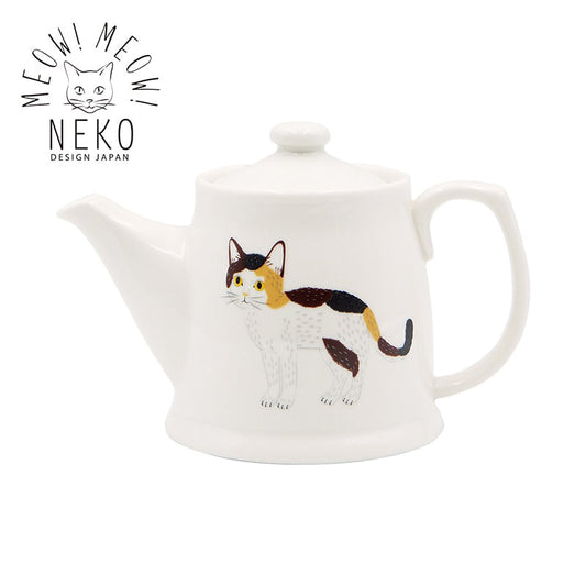 [Kitchen/household]Meow! Meow! 420ml pot (with tea koshi) Mikeneko no Mii
